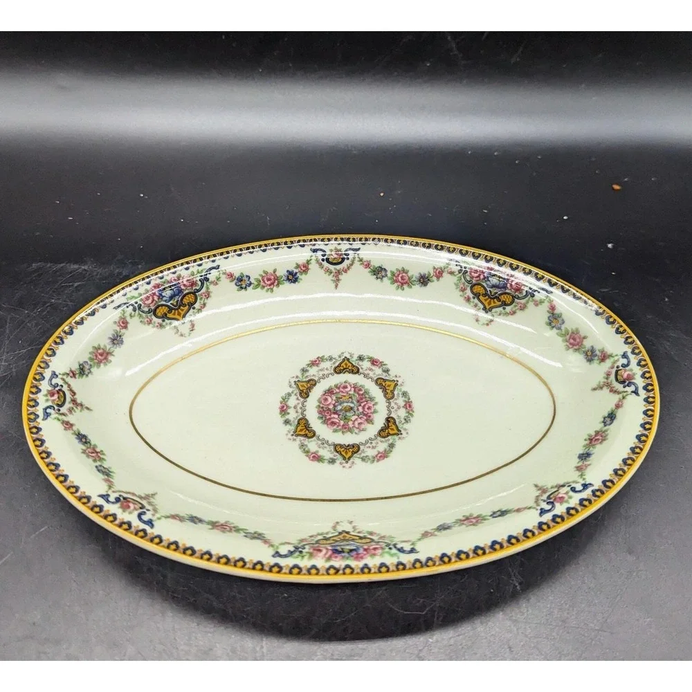 Vintage Oval Relish Dish Platter Theodore Haviland Limoges France Dora 8.75